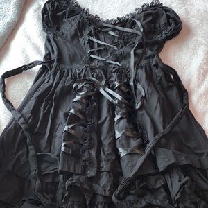 Black Tie Up Dress